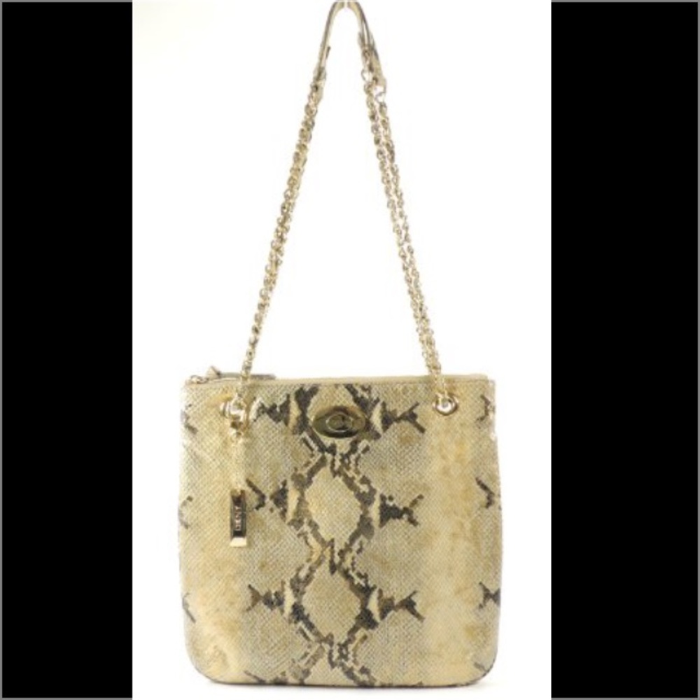 NWOT DKNY Leather Python Print Bag